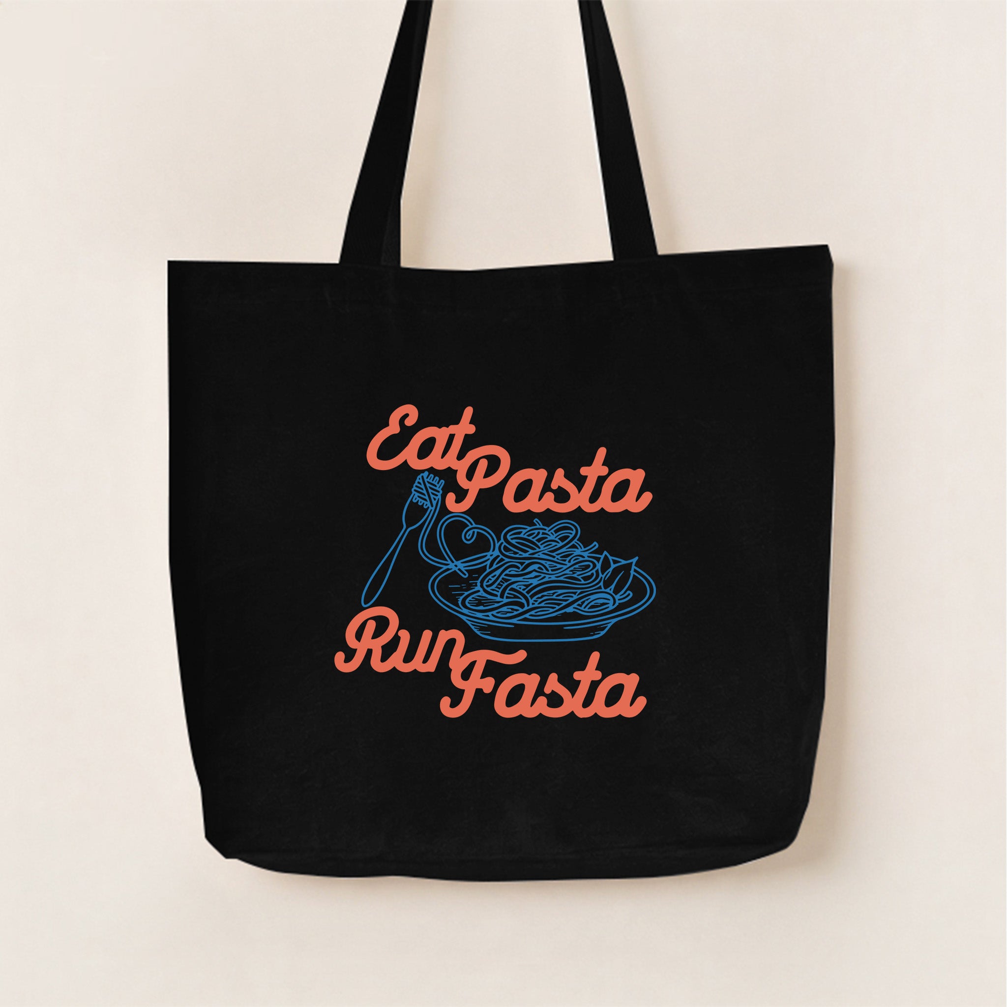 Eat Pasta Run Fasta Canvas Tote Bag