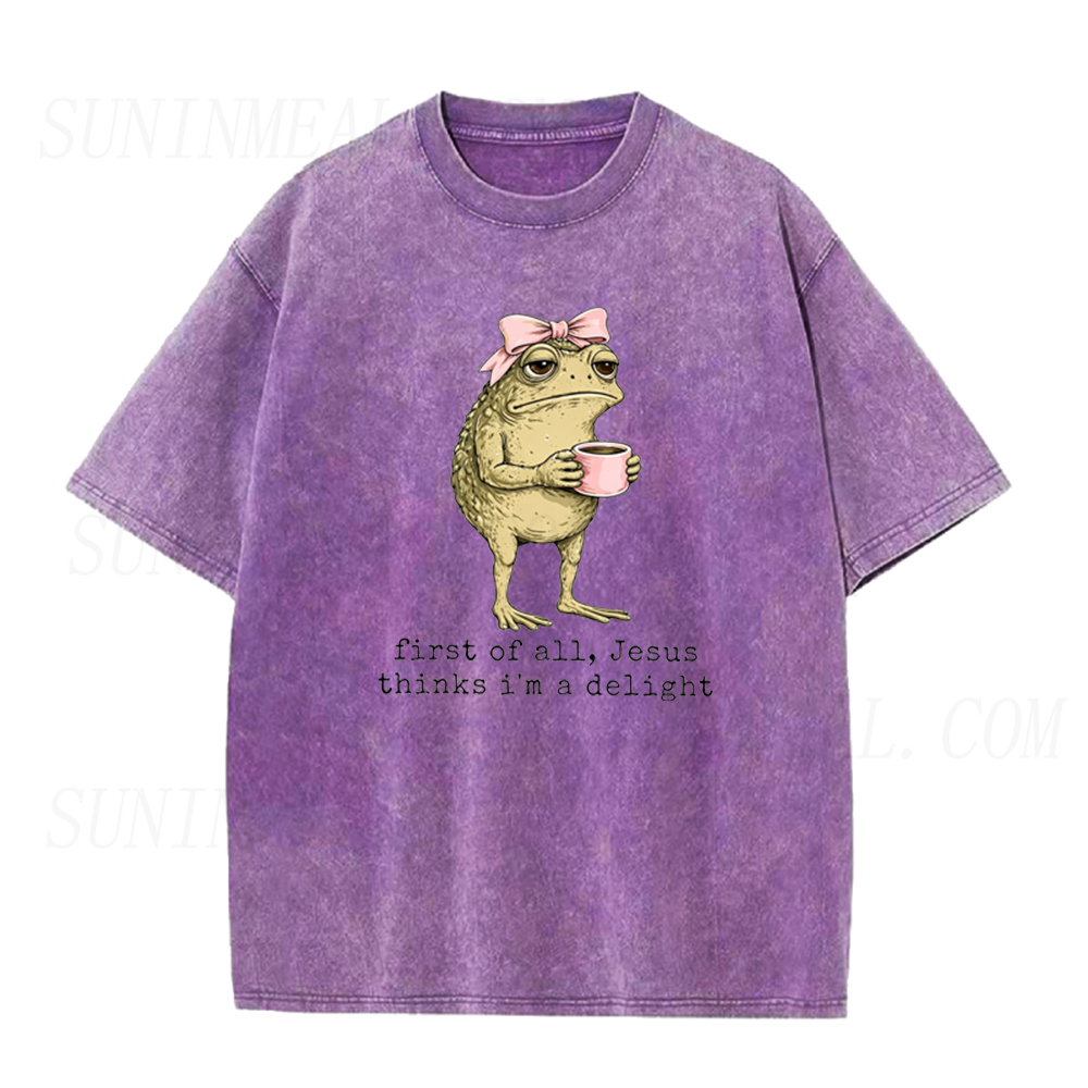 First of All Jesus Thinks I'm A Delight Frog Meme Unisex Tee
