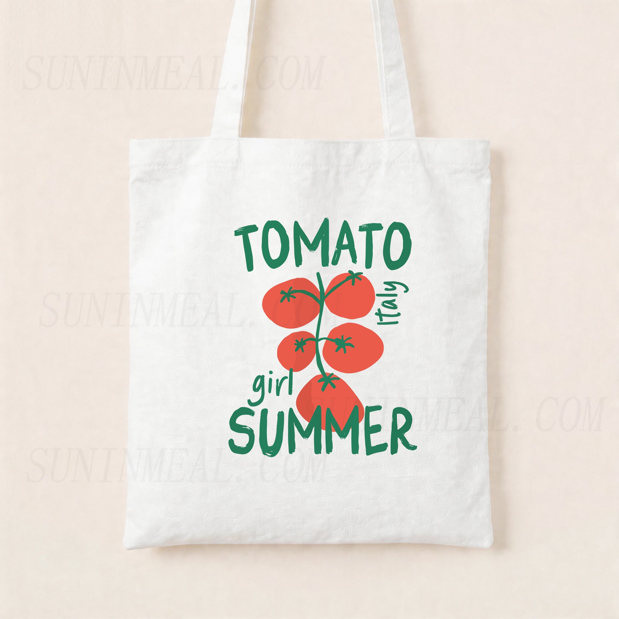 Tomato Girl Summer Canvas Tote Bag