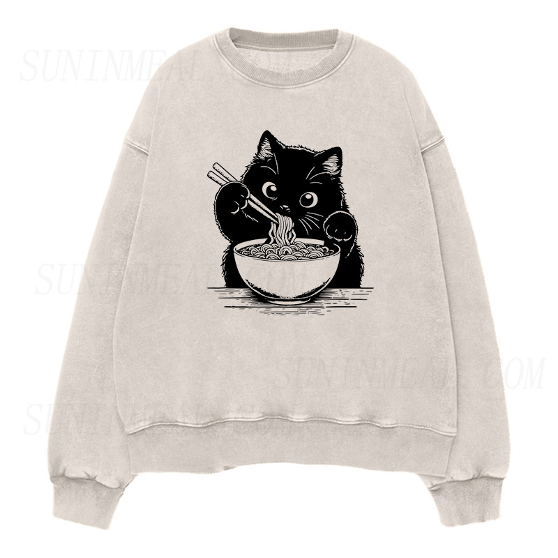 Ramen Cat Unisex Crewneck Sweatshirt