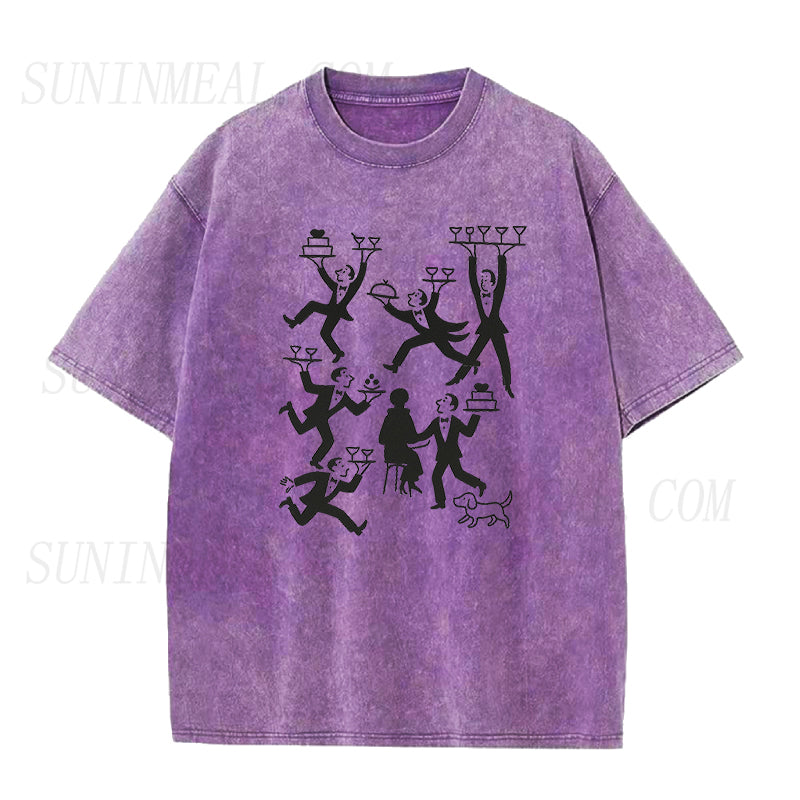 Tiny People Servers in a Restaurant Unisex Tee