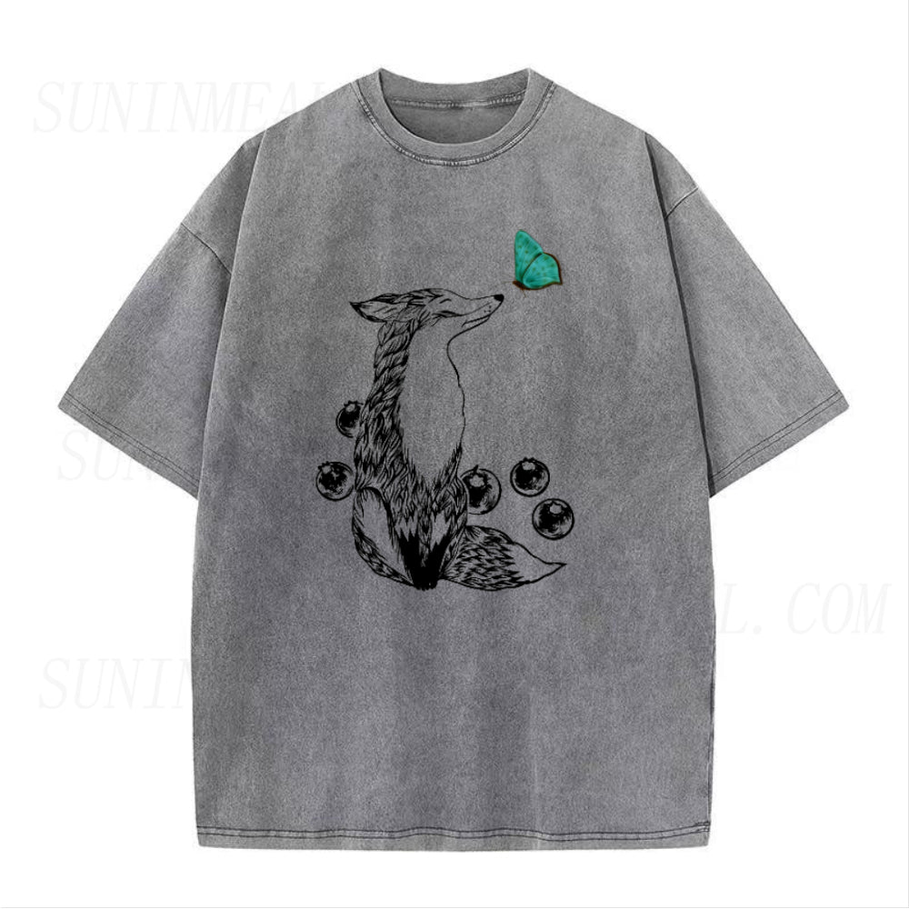 Fox and Butterfly Unisex Tee