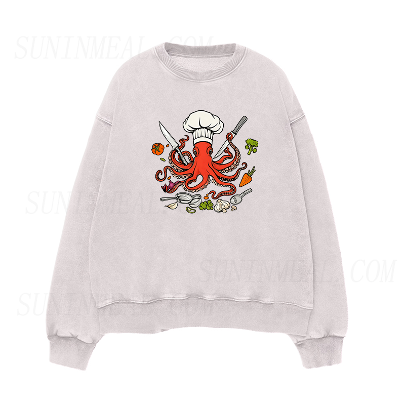 Octopus Chef Unisex Crewneck Sweatshirt