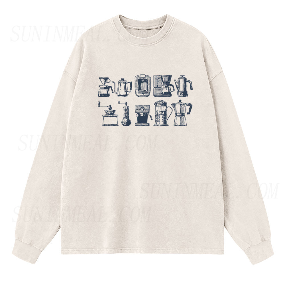 Vintage Coffee Machine Sleeve Unisex Tee