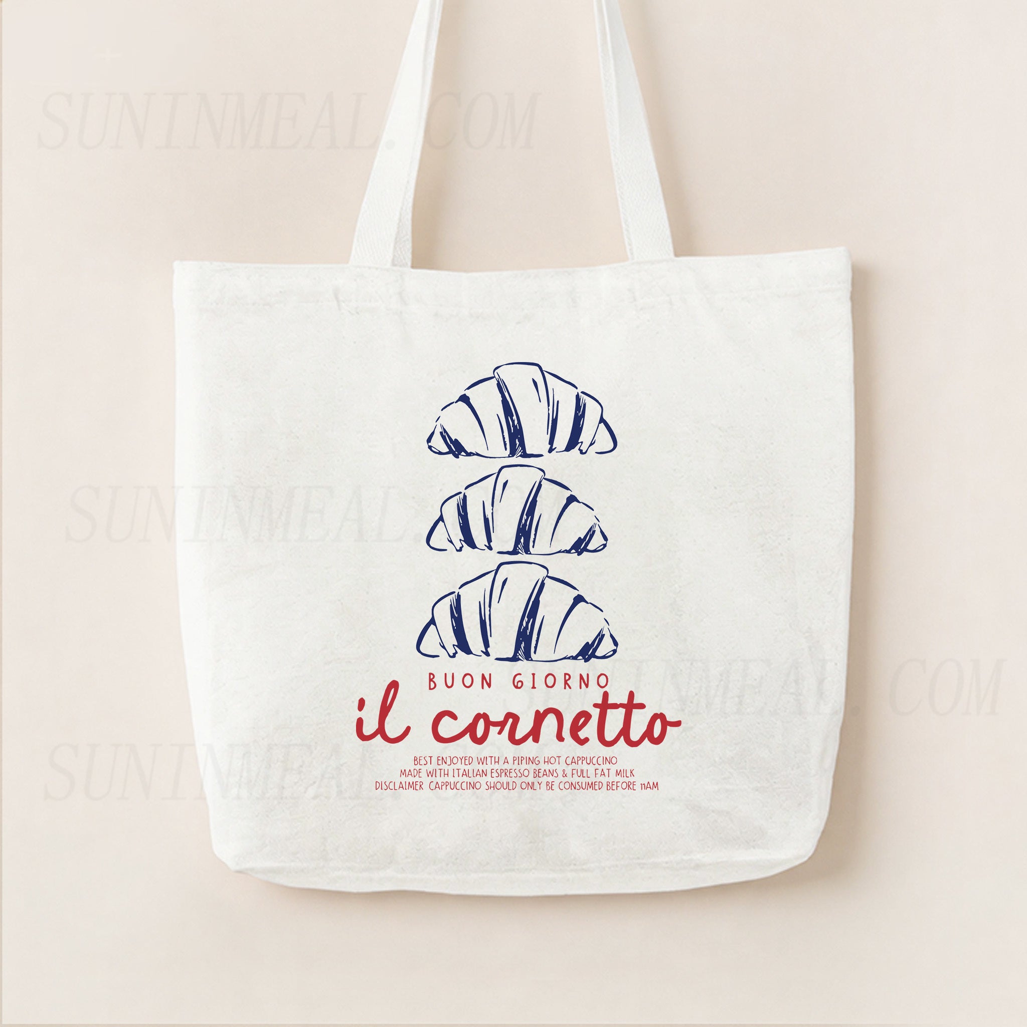 Morning Cornetto Canvas Tote Bag