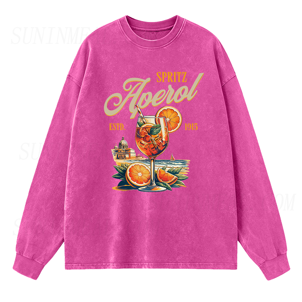 Aperol Cocktail Italian Spritz Long Sleeve Unisex Tee