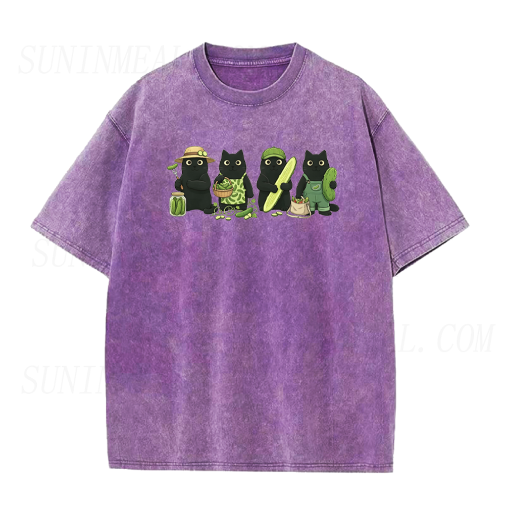 Funny Pickle Black Cats Unisex Tee