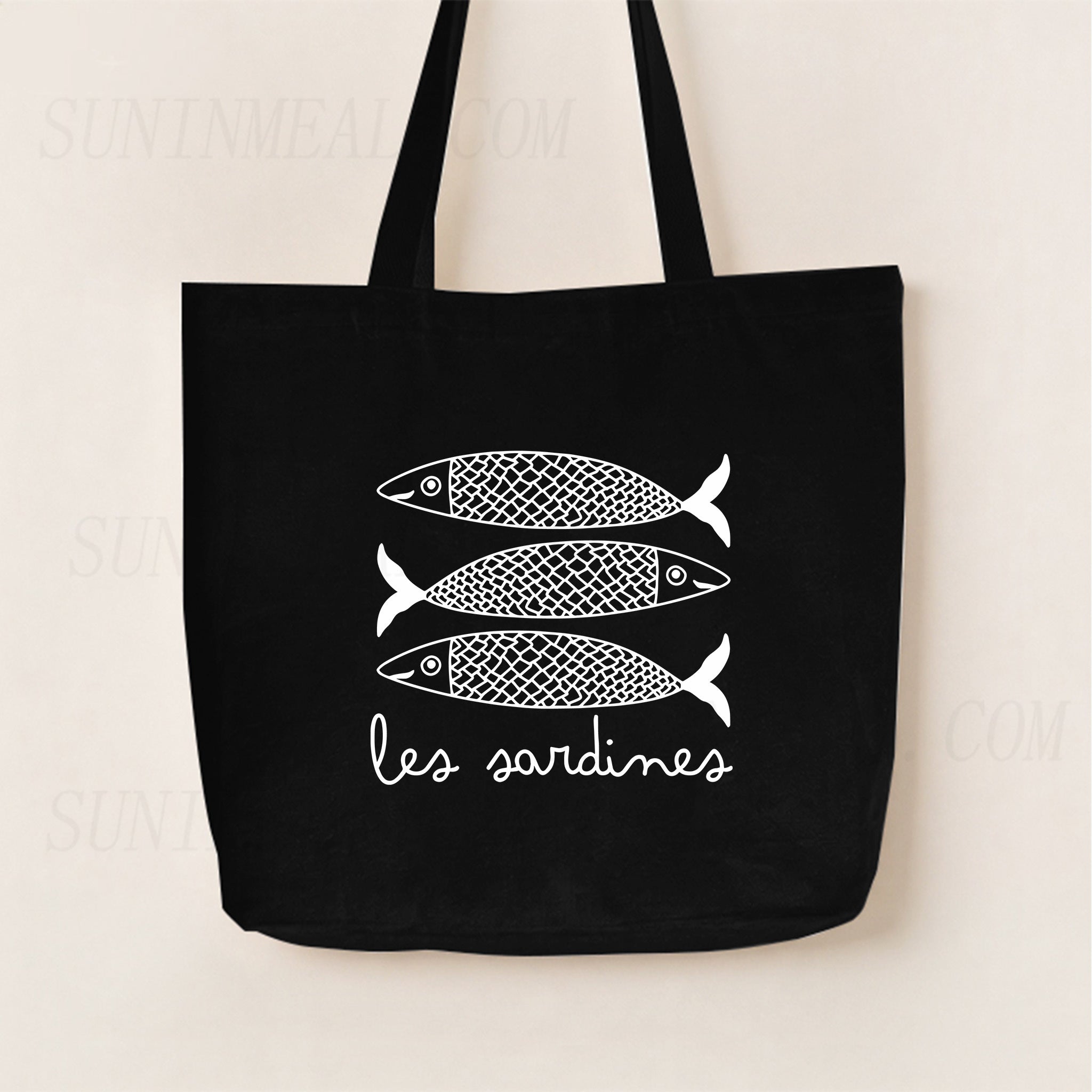 Les Sardines Canvas Tote Bag
