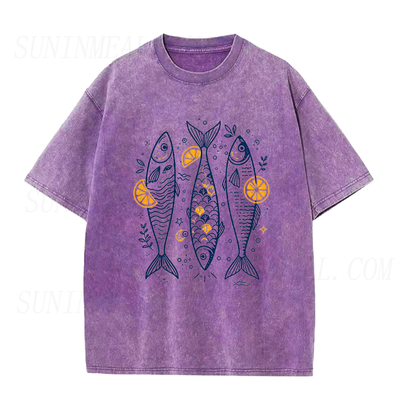 Vintage Sardine and Lemon Unisex Tee