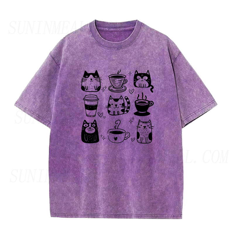 Cats and Coffee Unisex Tee