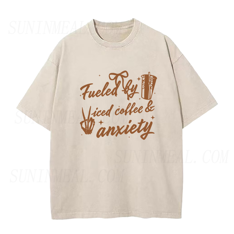 Fueled By Iced Coffee & Anxiety Unisex Tee