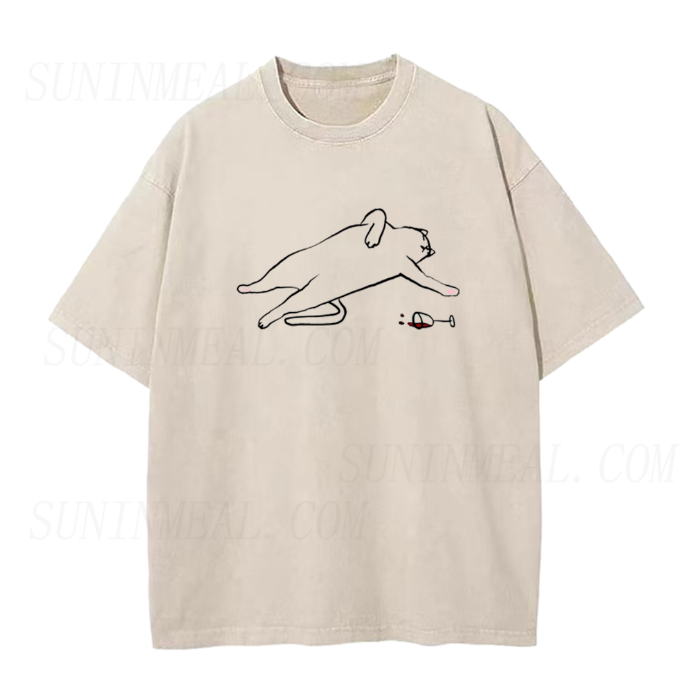 Drunk Cat Unisex Tee