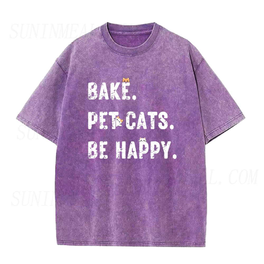 Bake Pet Cats Be Happy Unisex Tee