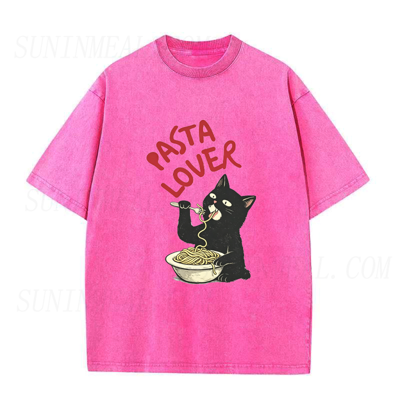 Cat Eating Spaghetti Unisex Tee