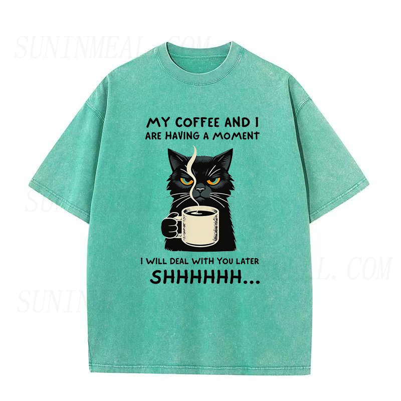 Funny Cat Coffee Unisex Tee