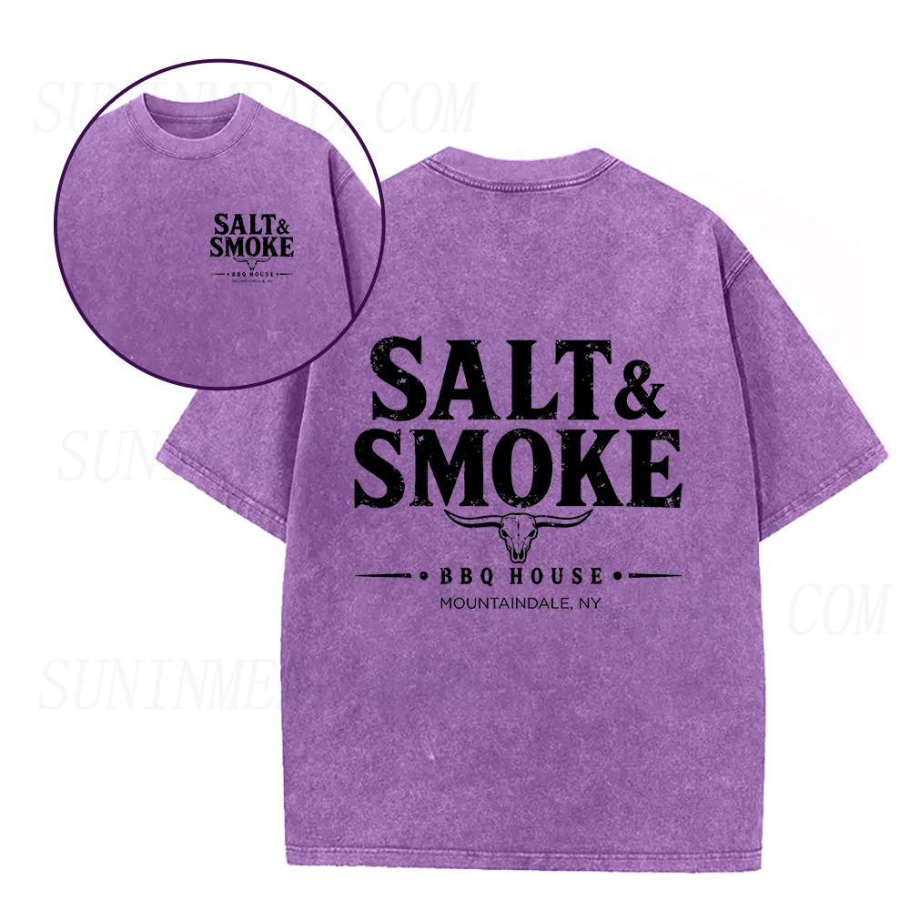 Salt & Smoke BBQ House Longhorn Skull Unisex Tee