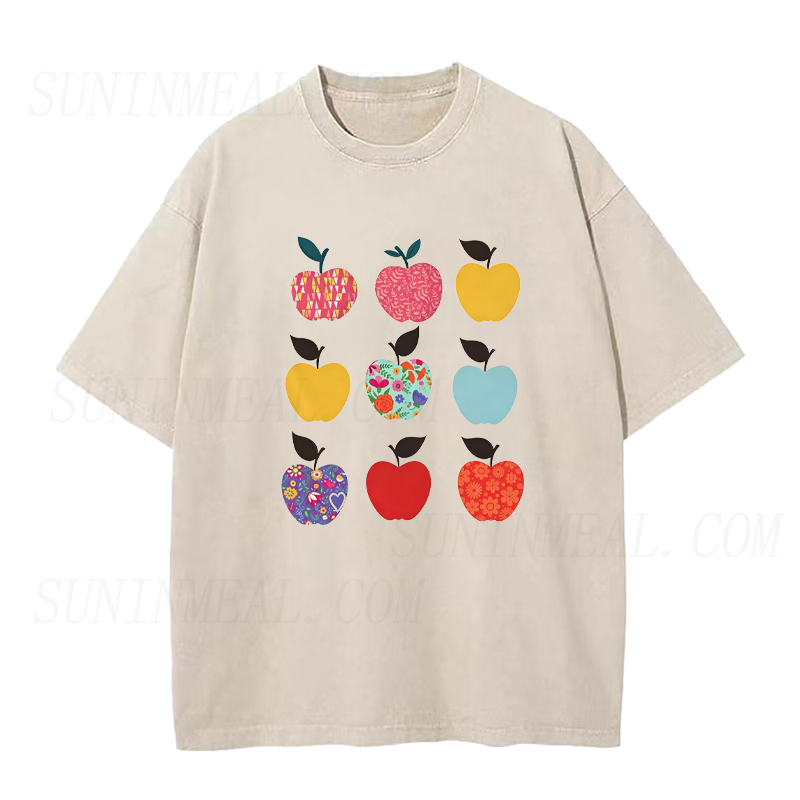 Folk Art Apples Unisex Tee
