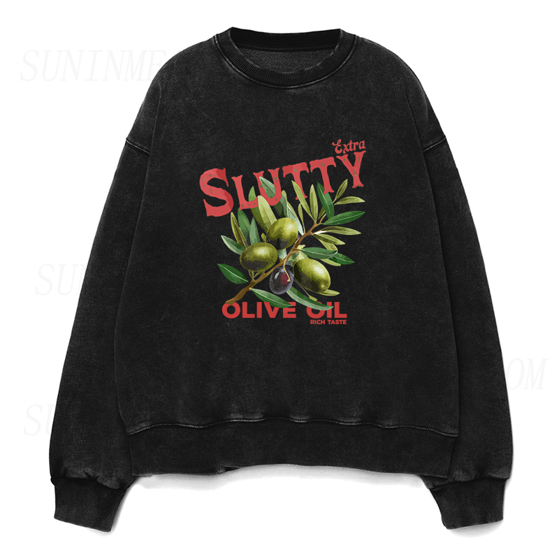 Extra Slutty Olive Oil Unisex Crewneck Sweatshirt