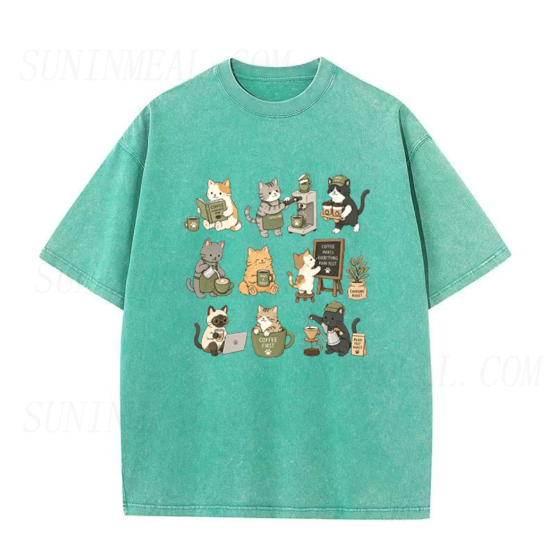 Cute Coffee Cats Unisex Tee
