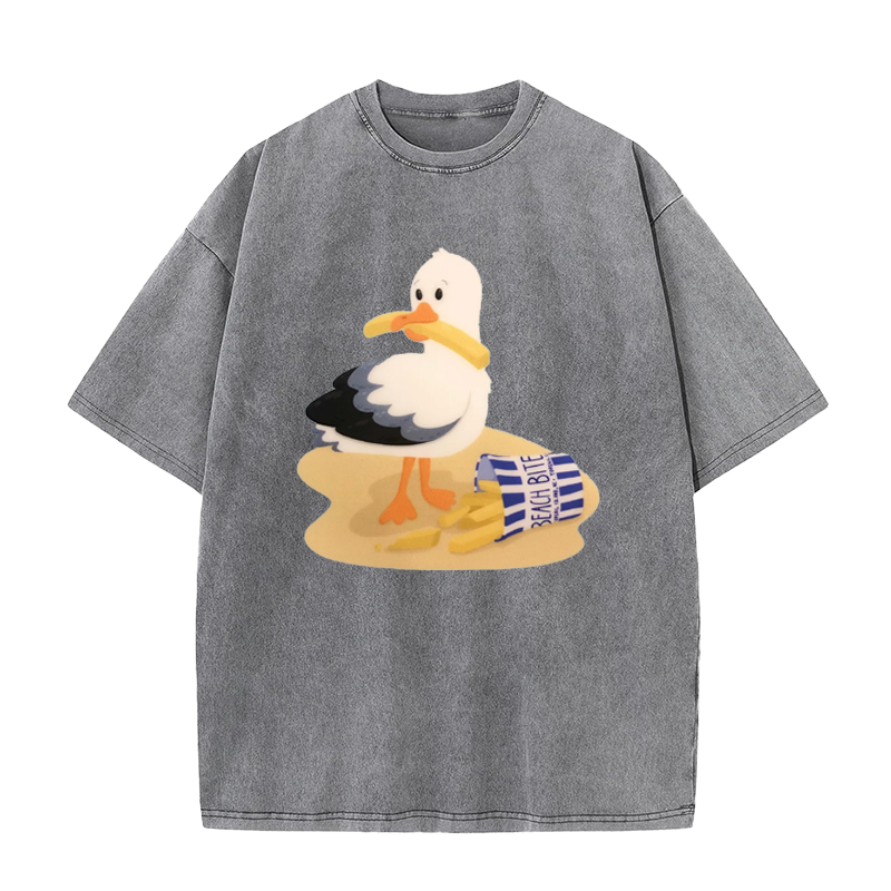 Seagull Stealing French Fries Tee