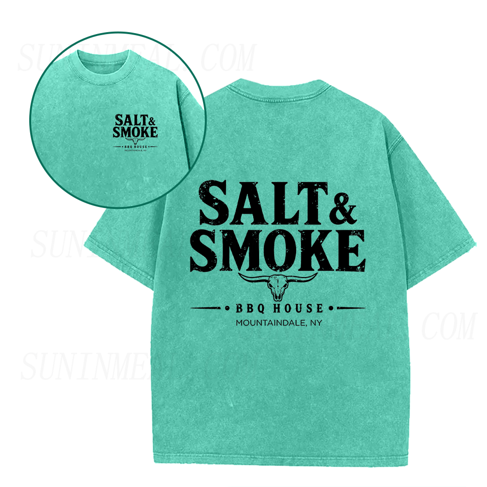 Salt & Smoke BBQ House Longhorn Skull Unisex Tee