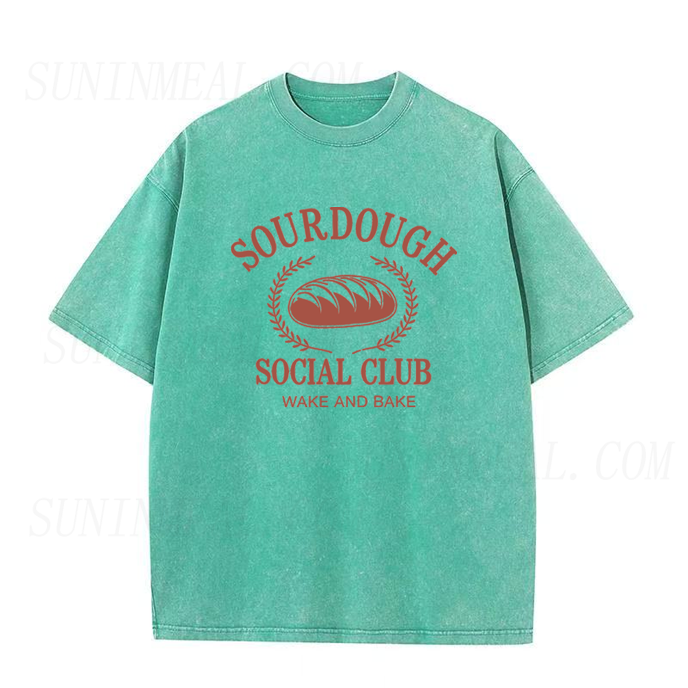 Sourdough Social Club Wake And Bake Retro Graphic Unisex Tee
