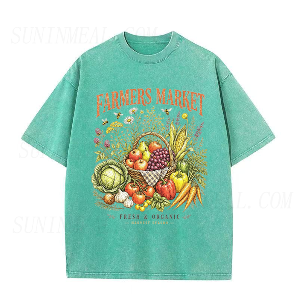 Vintage Farmers Market Graphic Unisex Tee