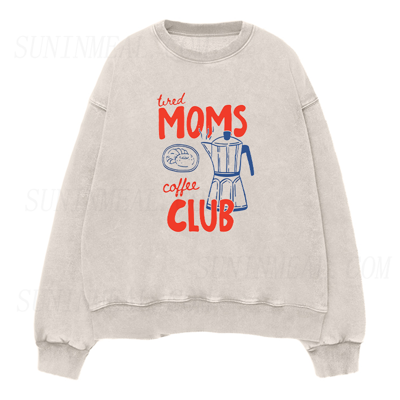 Tired Moms Coffee Club Unisex Crewneck Sweatshirt