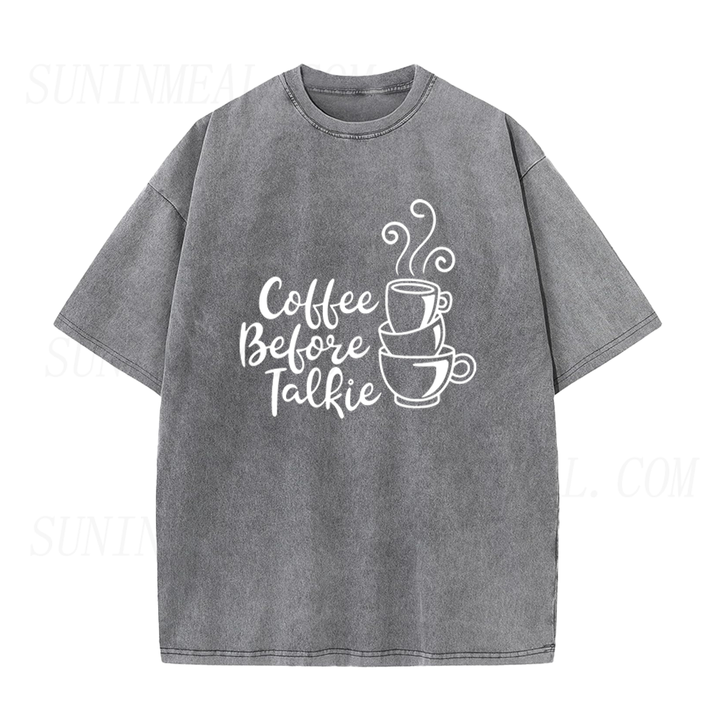 Retro Coffee Before Talkie Unisex Tee