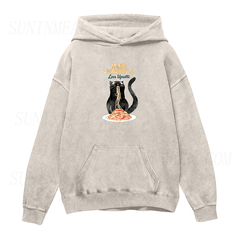 Hungry Cat Spaghetti Unisex Hoodie