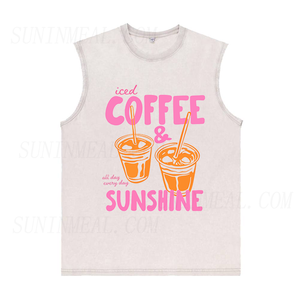 Iced Coffee & Sunshine Unisex Tank Top