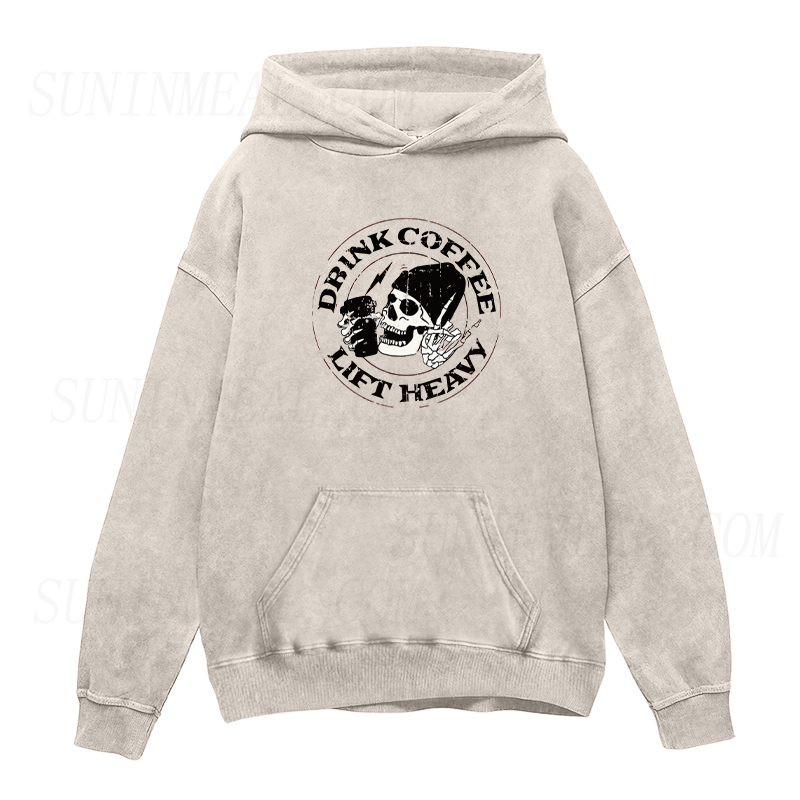 Drink Coffee Lift Heavy Unisex Hoodie