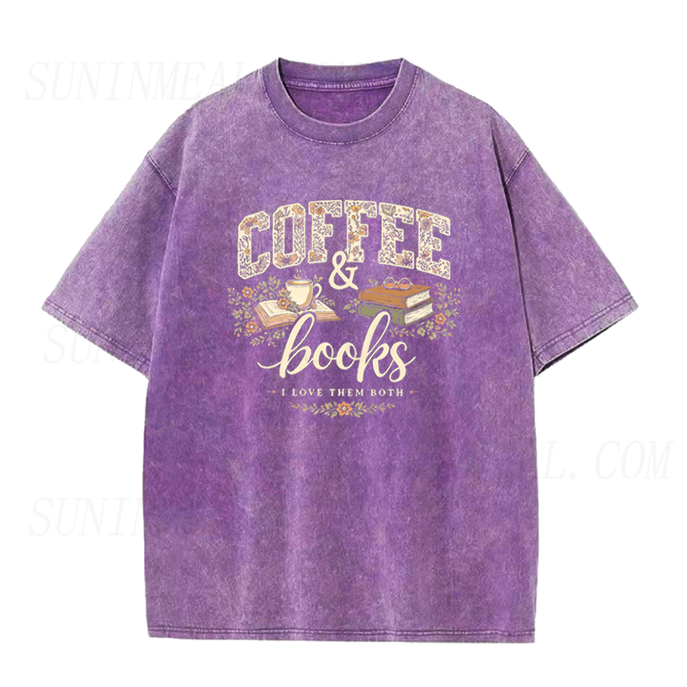 I Love Coffee & Books Unisex Tee