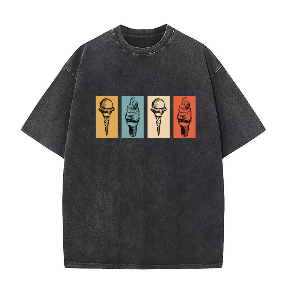 レトロアイスクリーム ユニセックスTシャツ