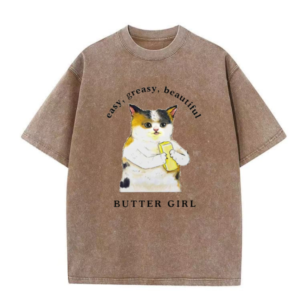 Easy Greasy Beautiful Butter Girl Unisex Tee
