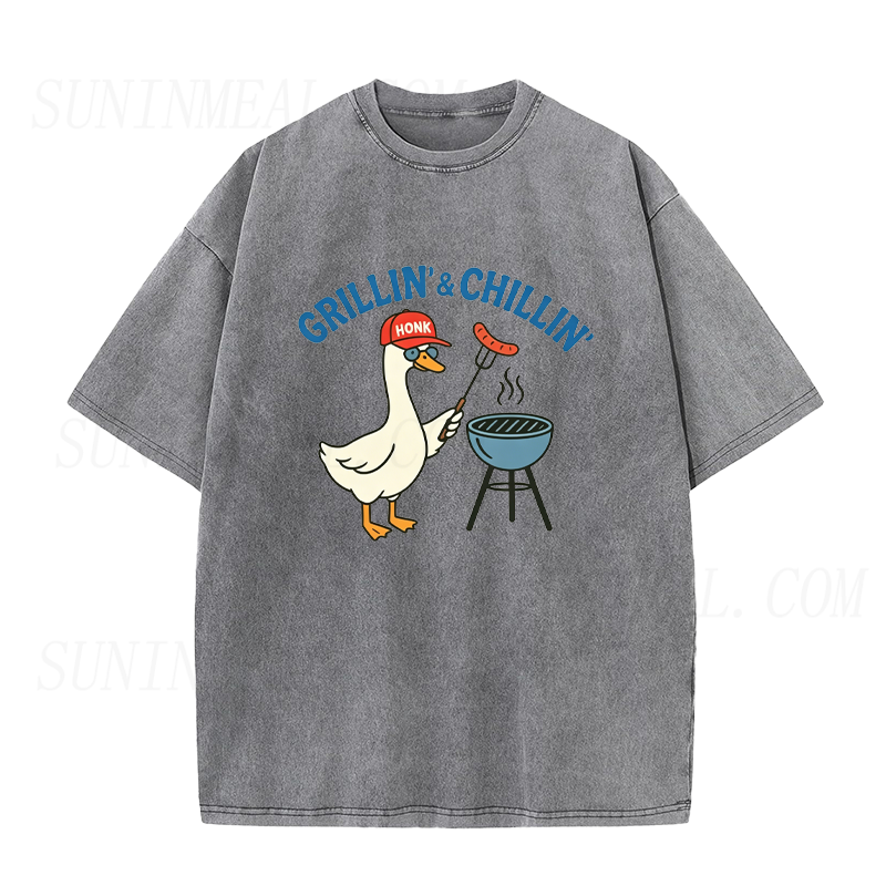 Grillin' & Chillin' Goose Unisex Tee