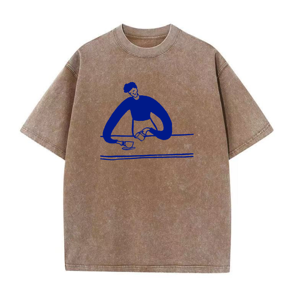 コーヒーを作るユニセックスTシャツ