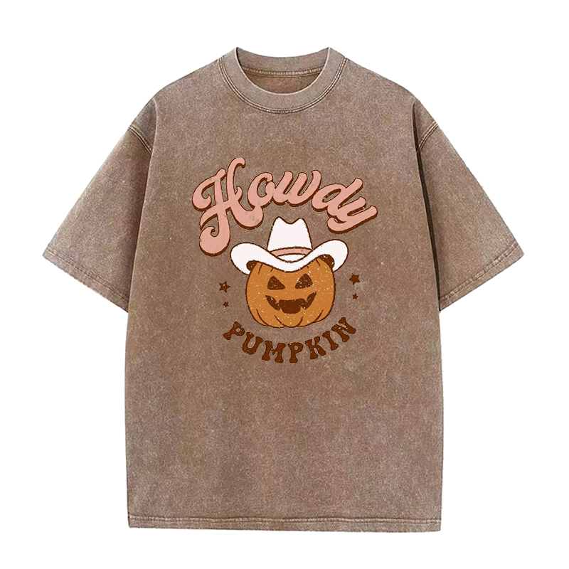 Howdy Pumpkin Western Halloween Unisex Tee