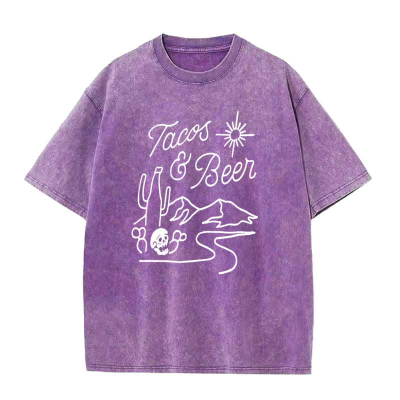 タコス&ビール ユニセックスTシャツ