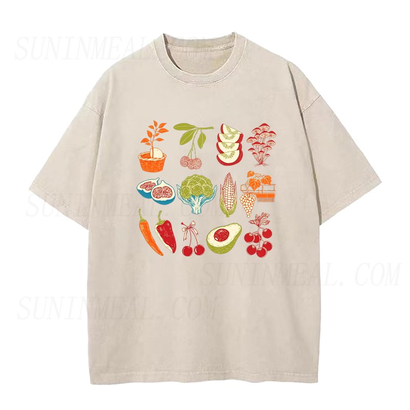 Retro Harvest Vegetable Unisex Tee