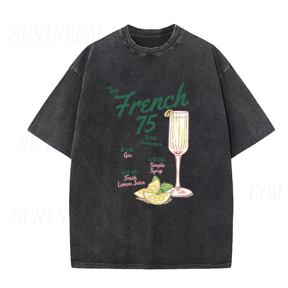 The French 75 Cocktail Recipe Unisex Tee