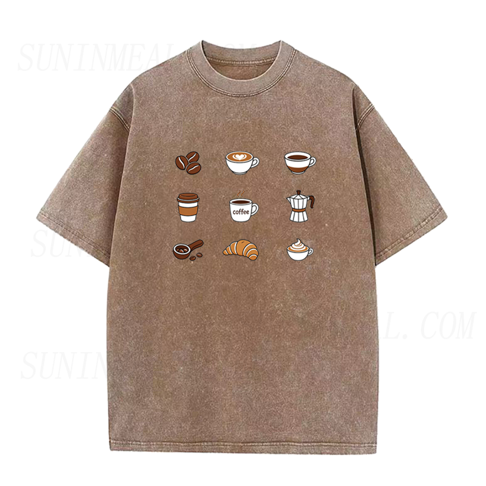 Latte Cappuccino Croissant Unisex Tee