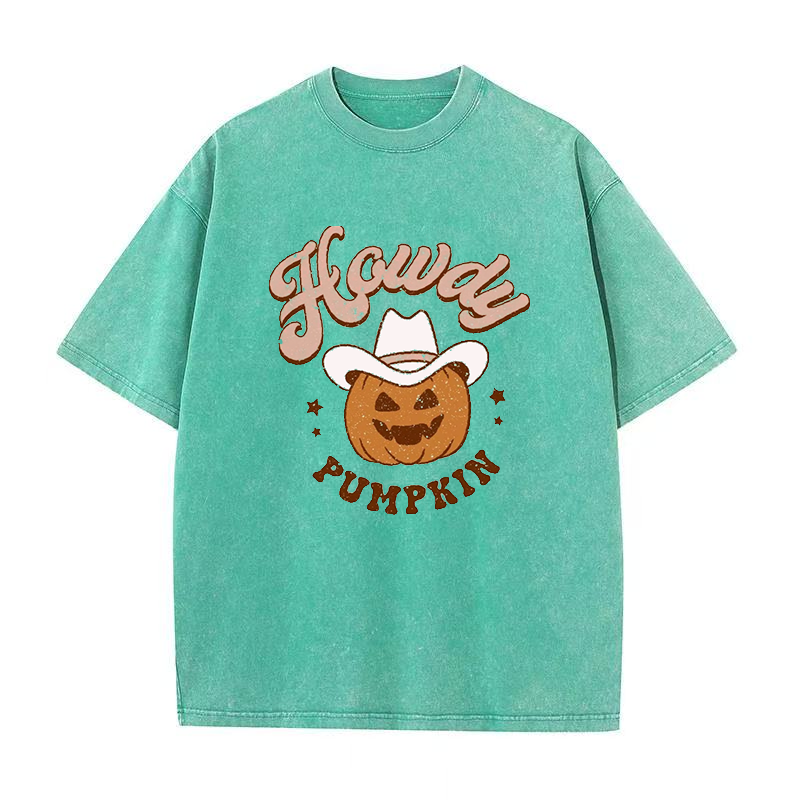 Howdy Pumpkin Western Halloween Unisex Tee