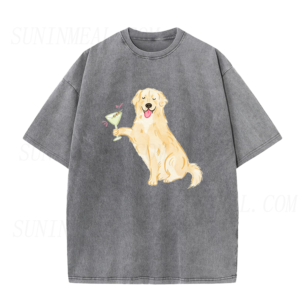 Golden Retriever Martini Unisex Tee