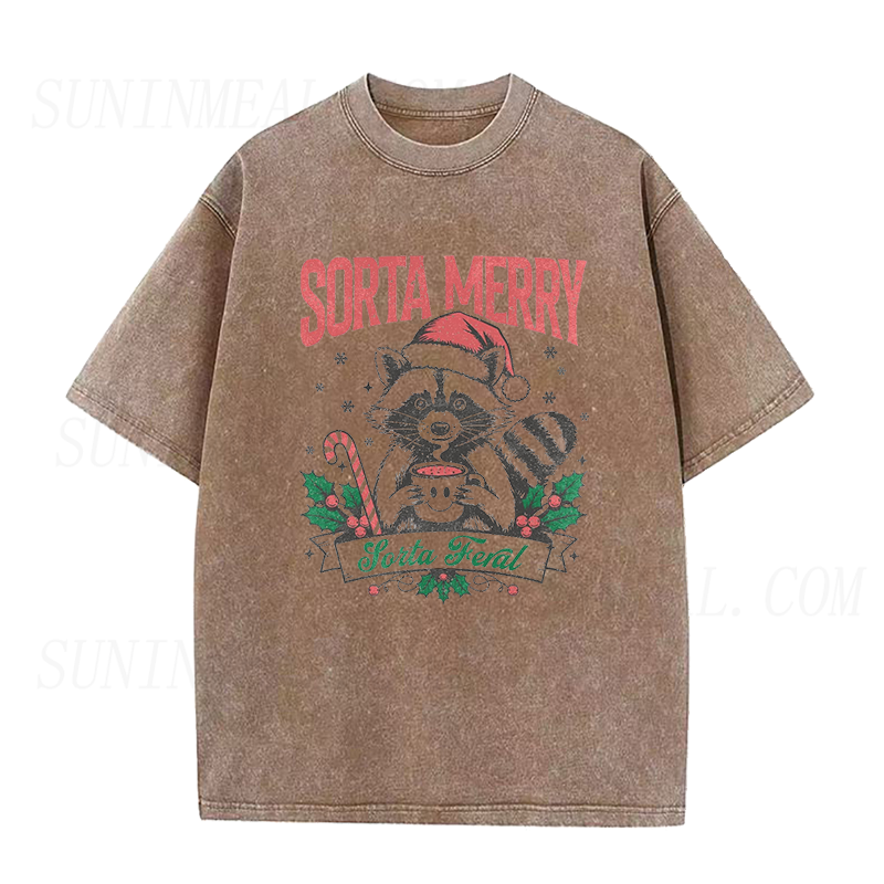 Christmas Raccoon Unisex Tee