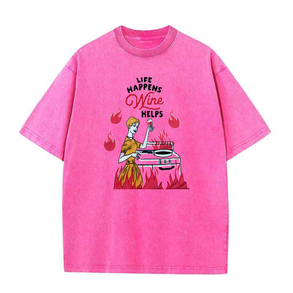 Life Happens, Wine Helps Unisex Tee