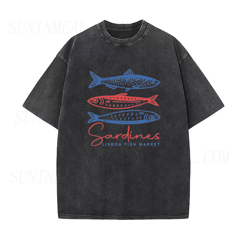 Sardines Lisboa Fish Market Unisex Tee