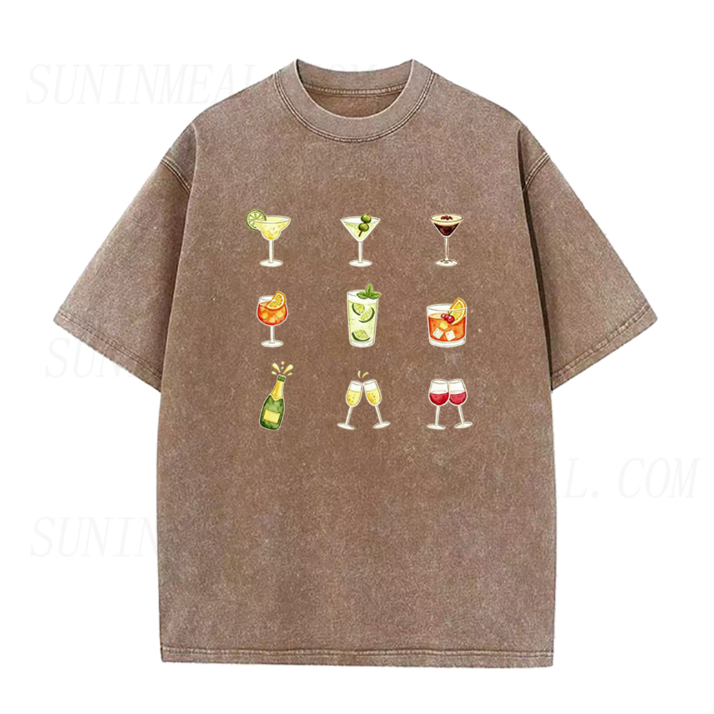 Vintage Champagne & Cocktails Unisex Tee