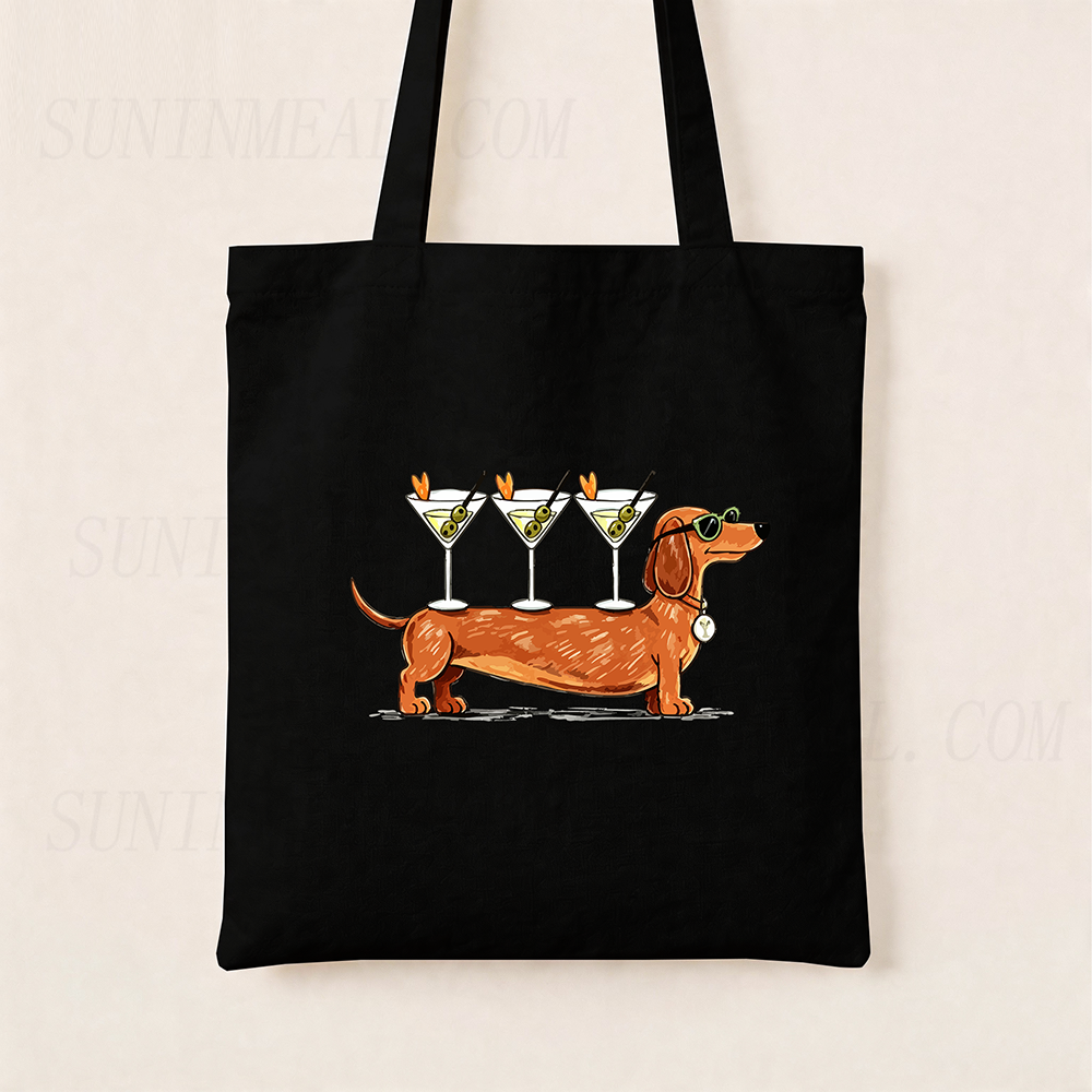 Weenies & Martinis Canvas Tote Bag