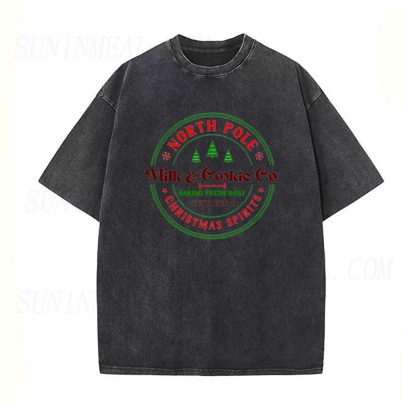 North Pole Milk and Cookie Co. Christmas Unisex Tee
